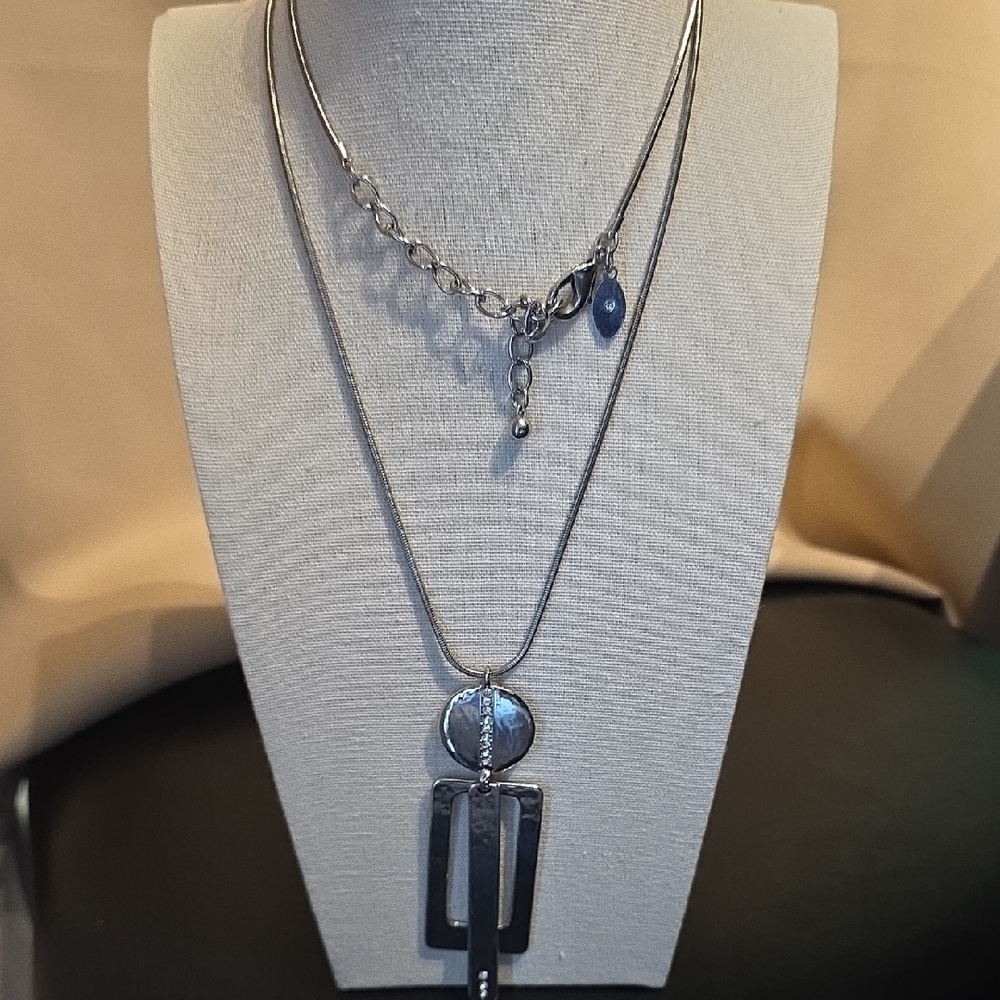 Chico's Silver Necklace with Pendant